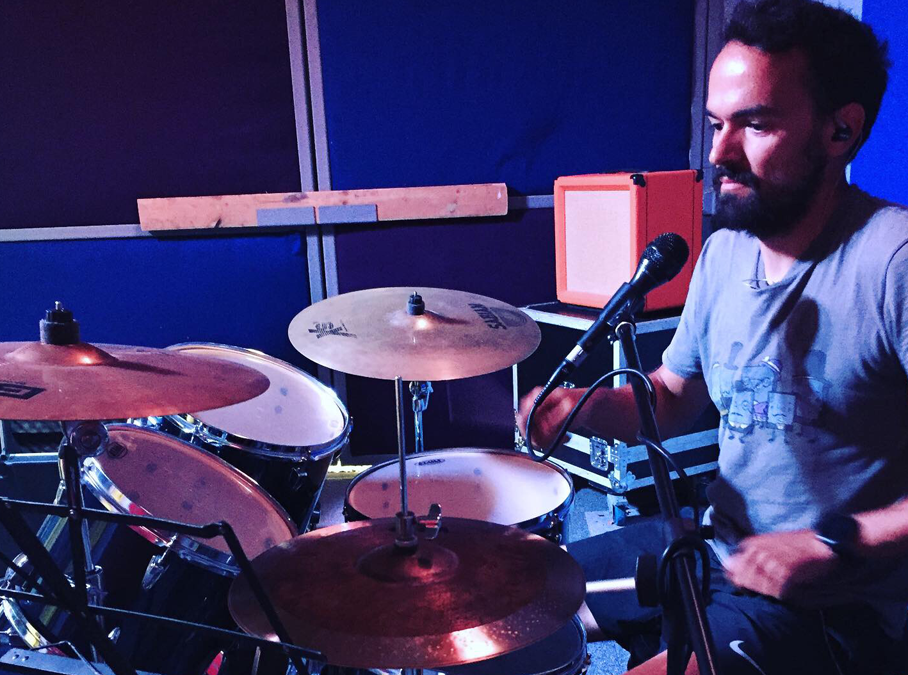 Drummer at Serenityaudio rehearsal studio